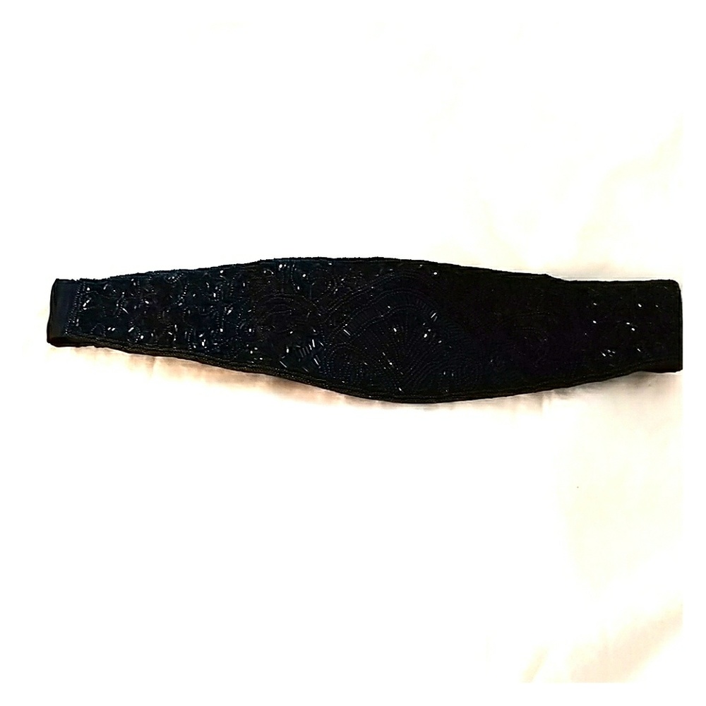 Beaded Black Belt 28" Small
